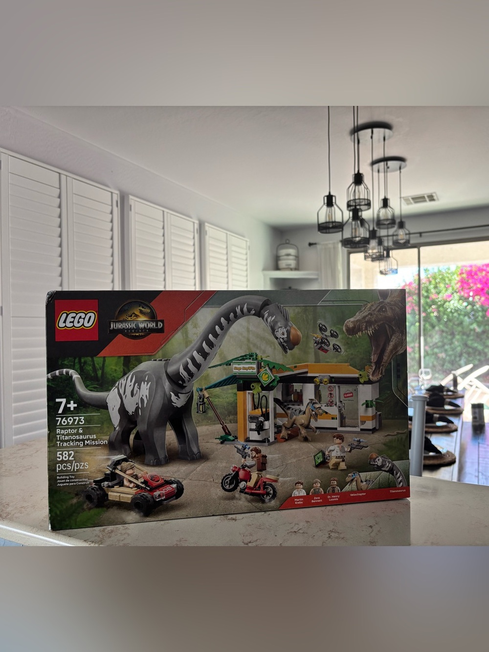 LEGO® Jurassic World Raptor & Titanosaurus Tracking Mission Dinosaur Toy 76973